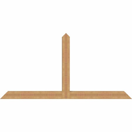 Ekena Millwork Portland Timber Gable Bracket, Western Red Cedar, 96"W x 48"H x 5 1/2"D x 5 1/2"F, 12/12 Pitch GBW096X48X0606POR00SWR